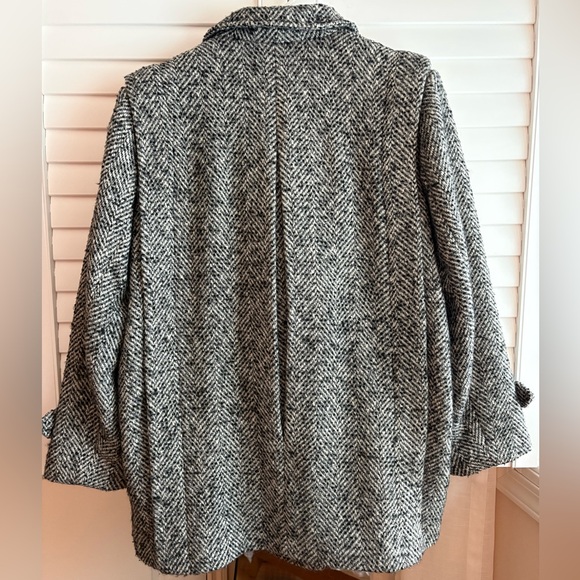 Vintage 90s Wool Blend Double Breasted Coat – Oversized Boxy Fit - Picture 4 of 12